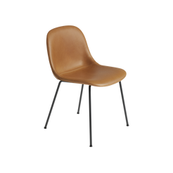 FIBER SIDE CHAIR TUBE BASE REFINE COGNAC/BLACK - view 1