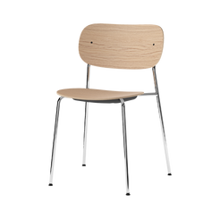 Co Chair Chrome/Oak - view 1