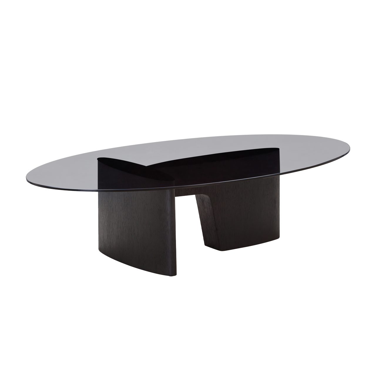 GLYPH SIDE TABLE OVAL BLACK - view 1