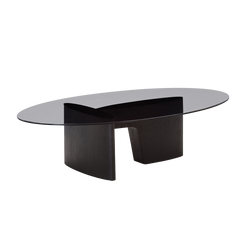 GLYPH SIDE TABLE OVAL BLACK - view 1