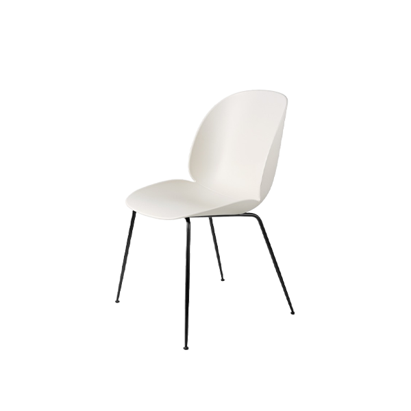 Beetle Dining Chair Black Frame / Alabaster White - view 1