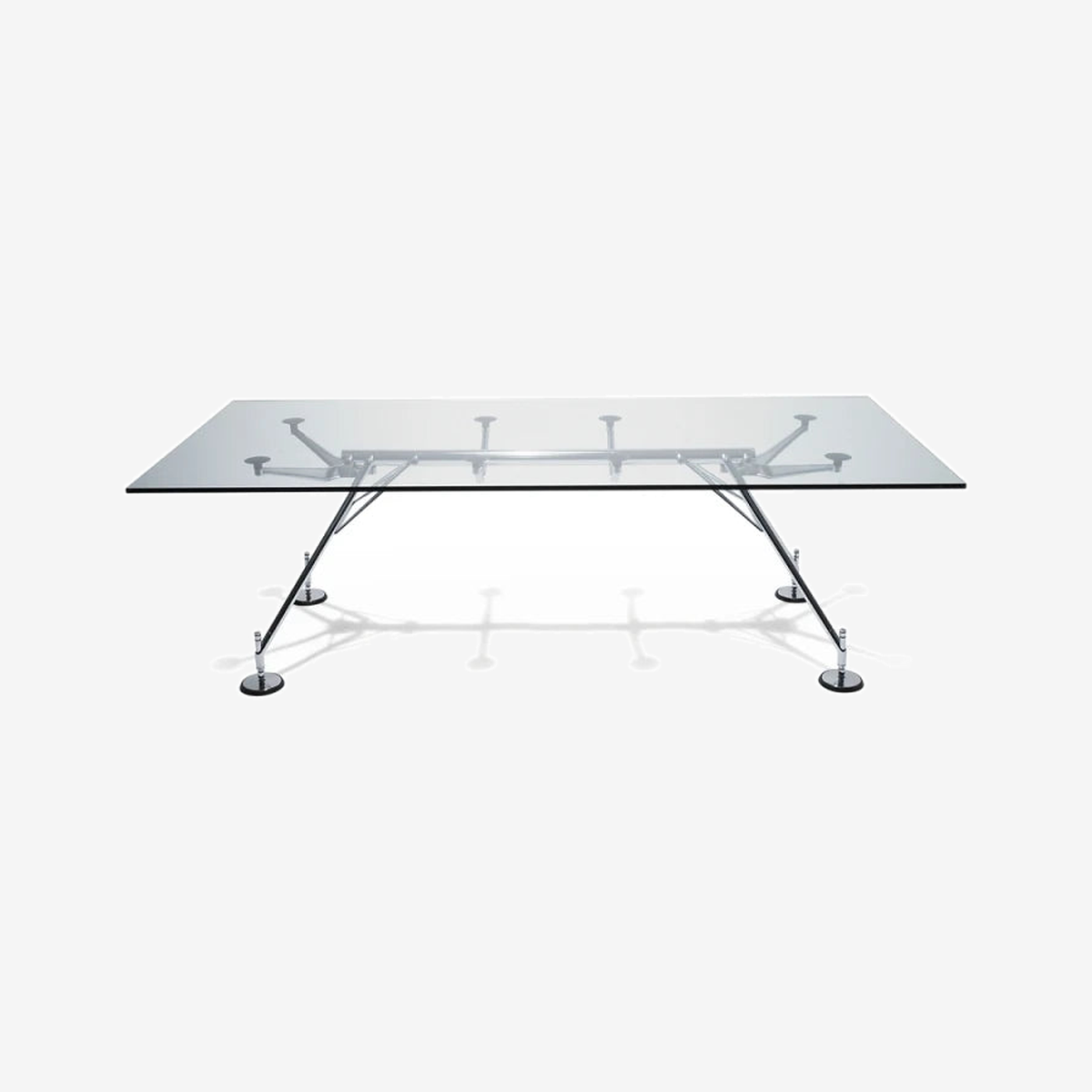 Nomos Table (Glass Top/Chrome Base)