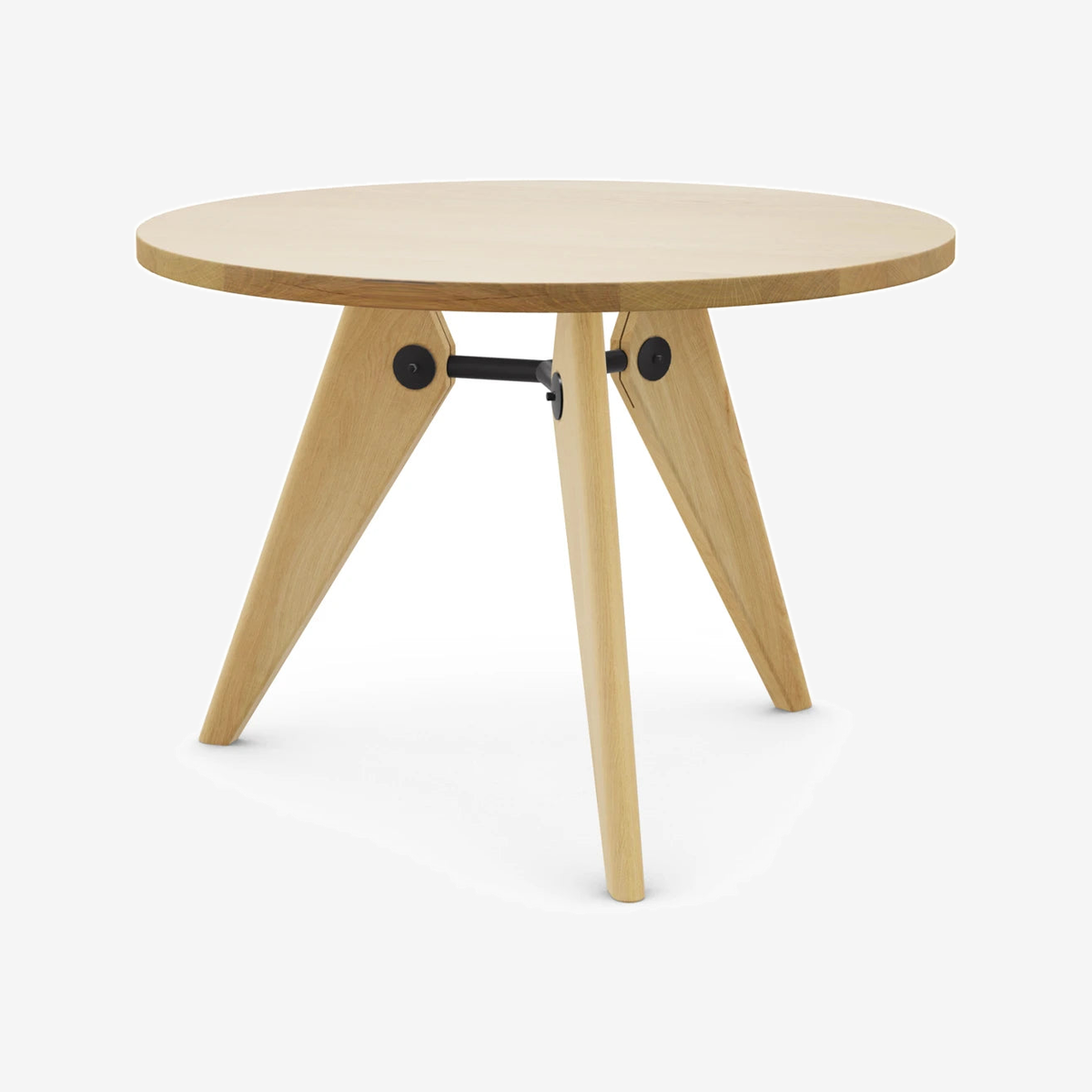 Prouve Table Gueridon Ø105 Natural Solid Oak