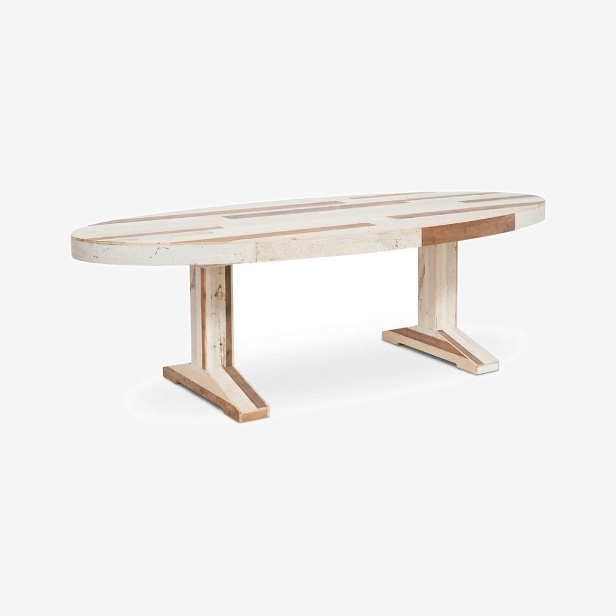 Canteen Oval Table in Scrapwood 250 x 110