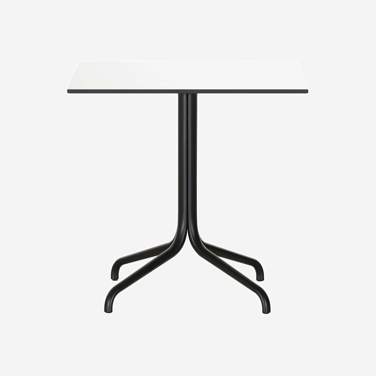 Belleville Table Bistro outdoor 75 x 75 top White base Black