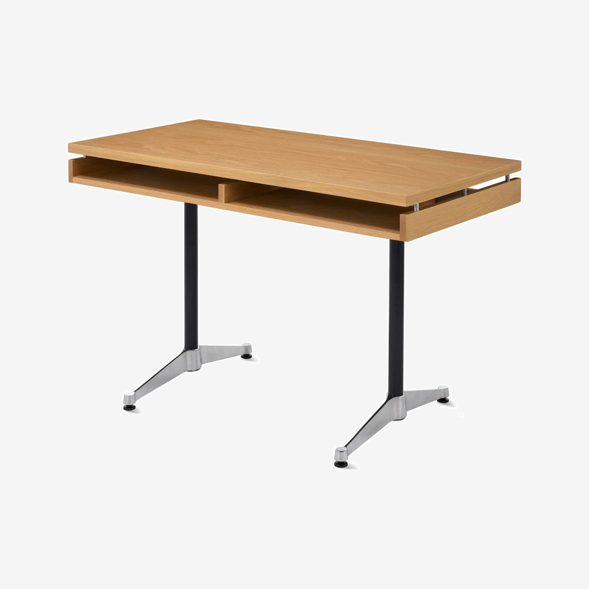 Eames 2500 Series Executive Desk White Oak 2 Sizes