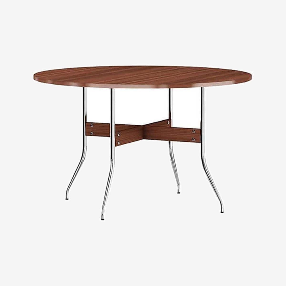 Nelson Swag Leg Dining Table Round (Walnut)