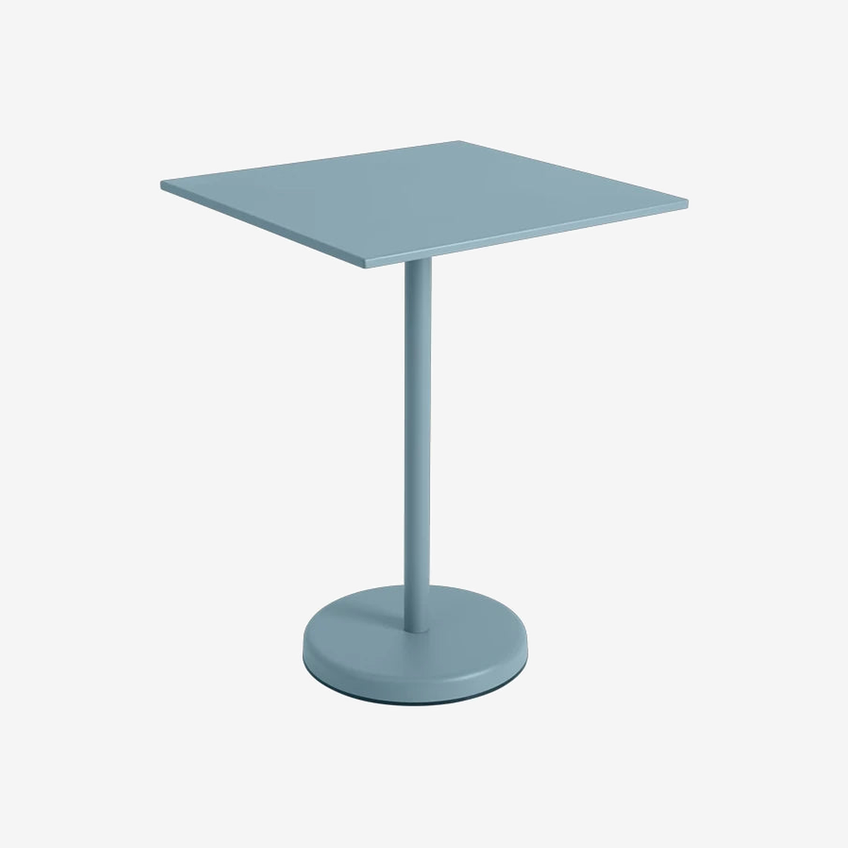 Linear Steel Cafe Table H95 Pale Blue