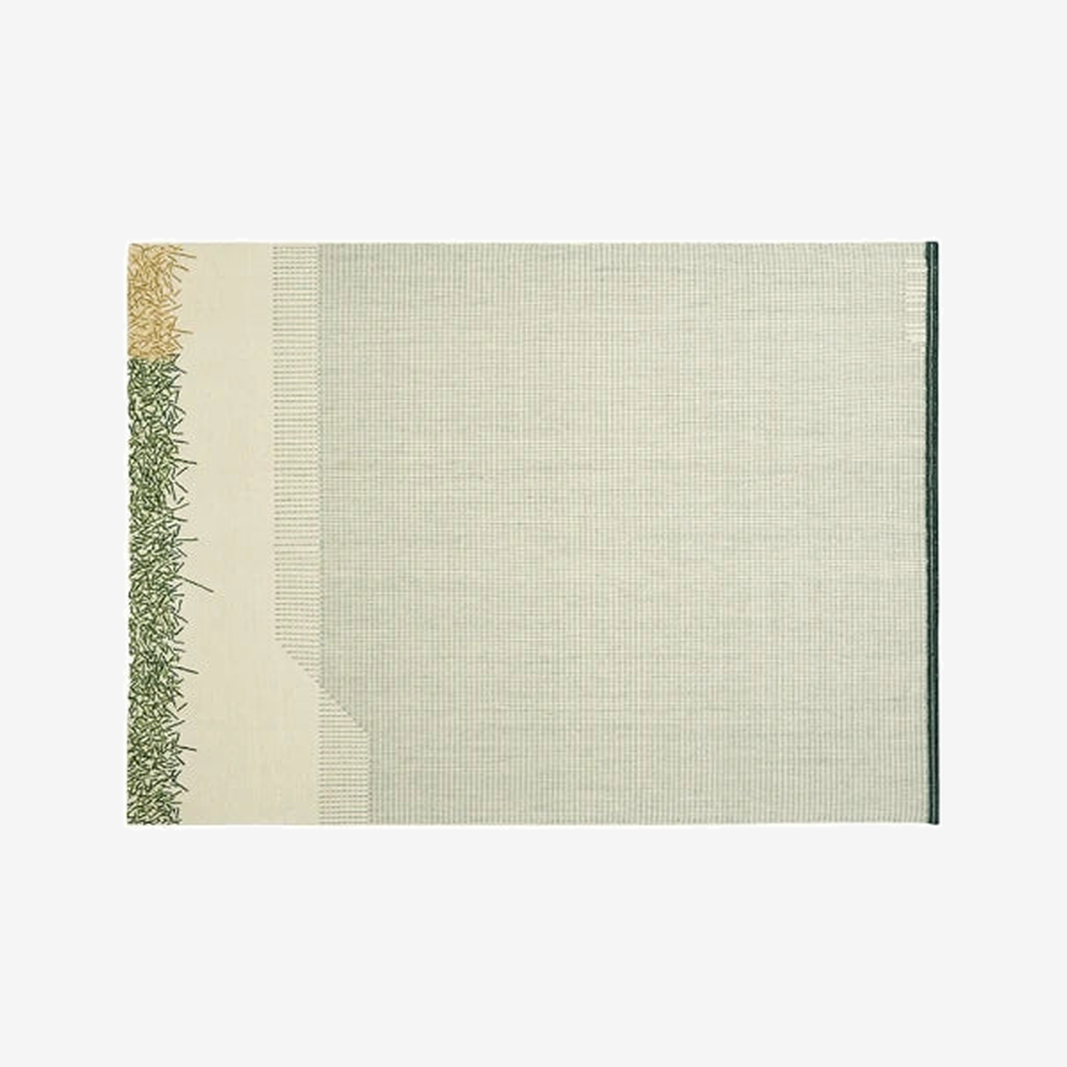 Backstitch Rug - Calm. Green