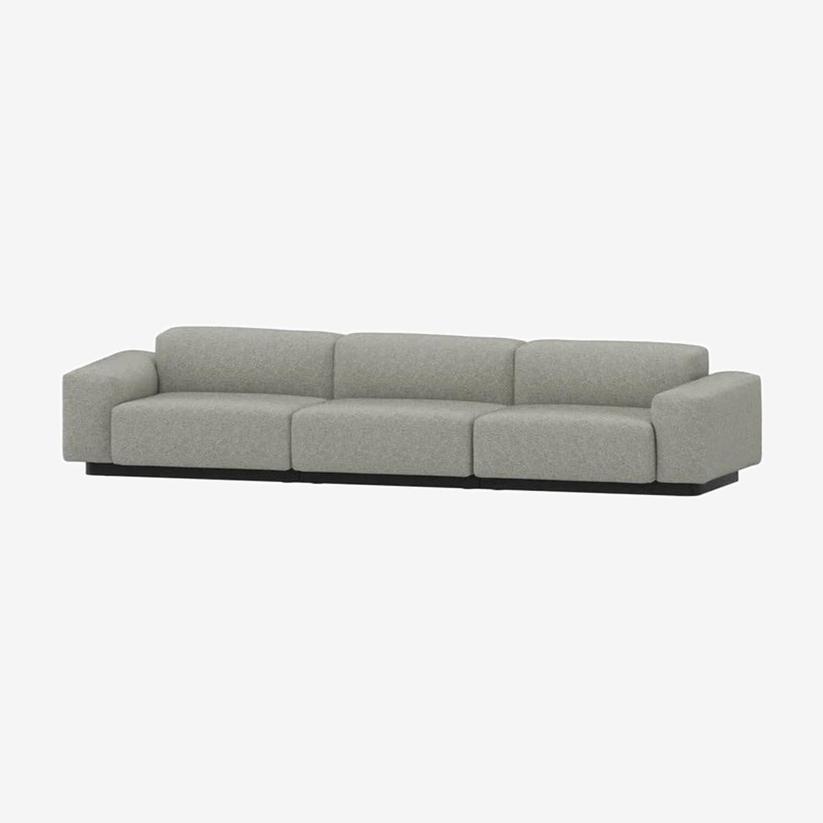 Soft Modular Sofa 3 Seater Nubia Cream Dark Brown