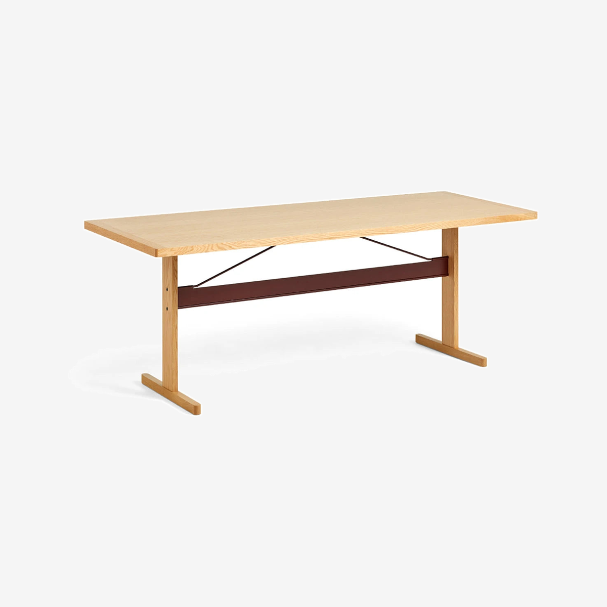 Passerelle Table 200 x 90 Oak-Oak-Burgundy