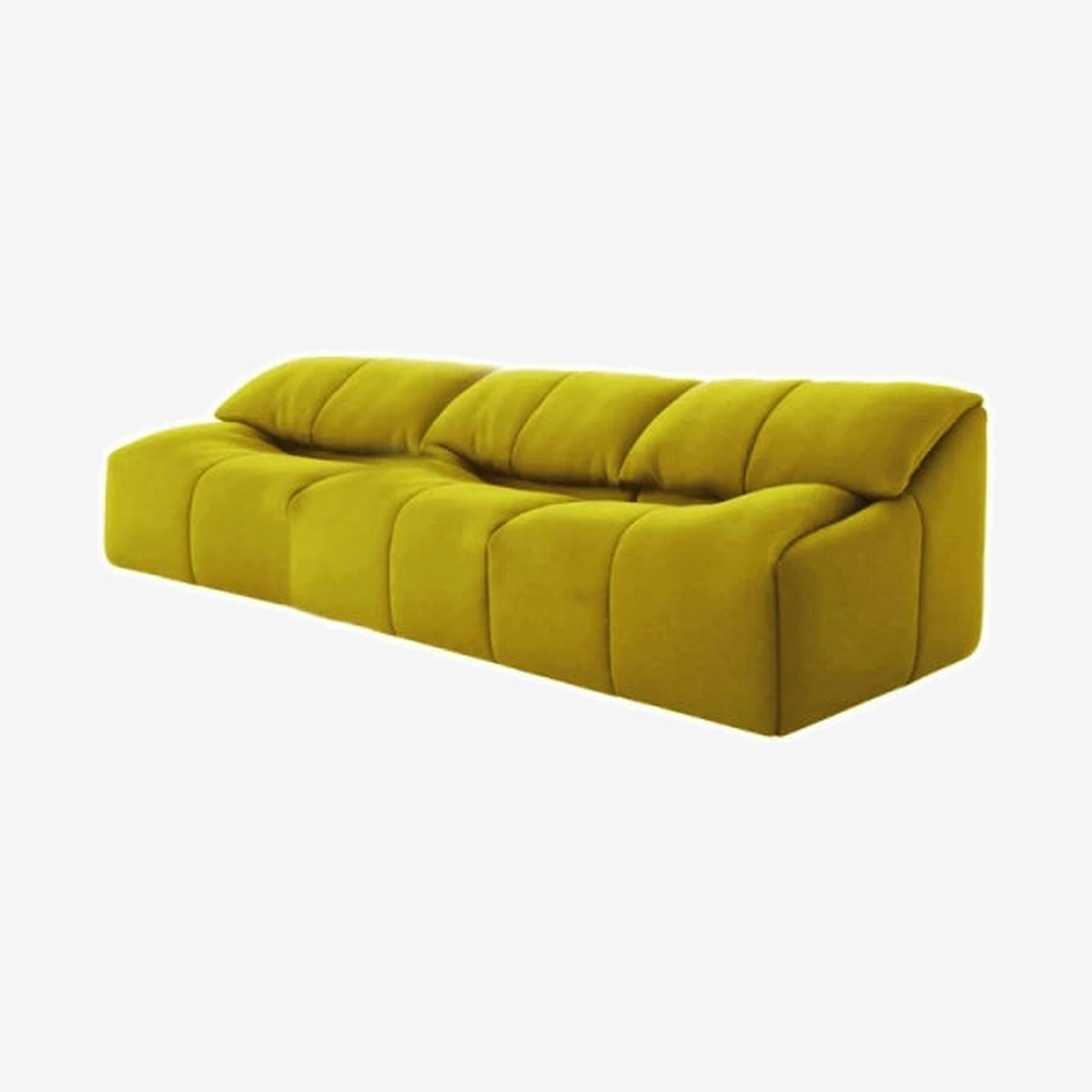 Plumy Three Seater Sofa - Alcantara Gold