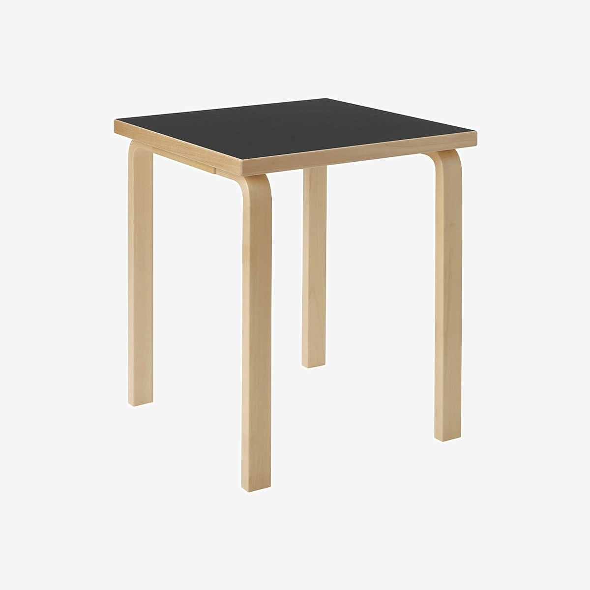 Aalto Table 80C 60 x 60 cm Black-Birch