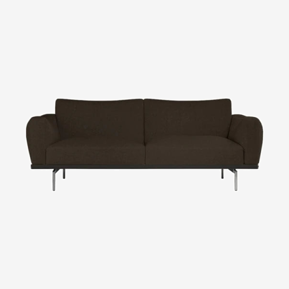 Happy Jack Sofa - Velvety 05 Black Pepper Leather
