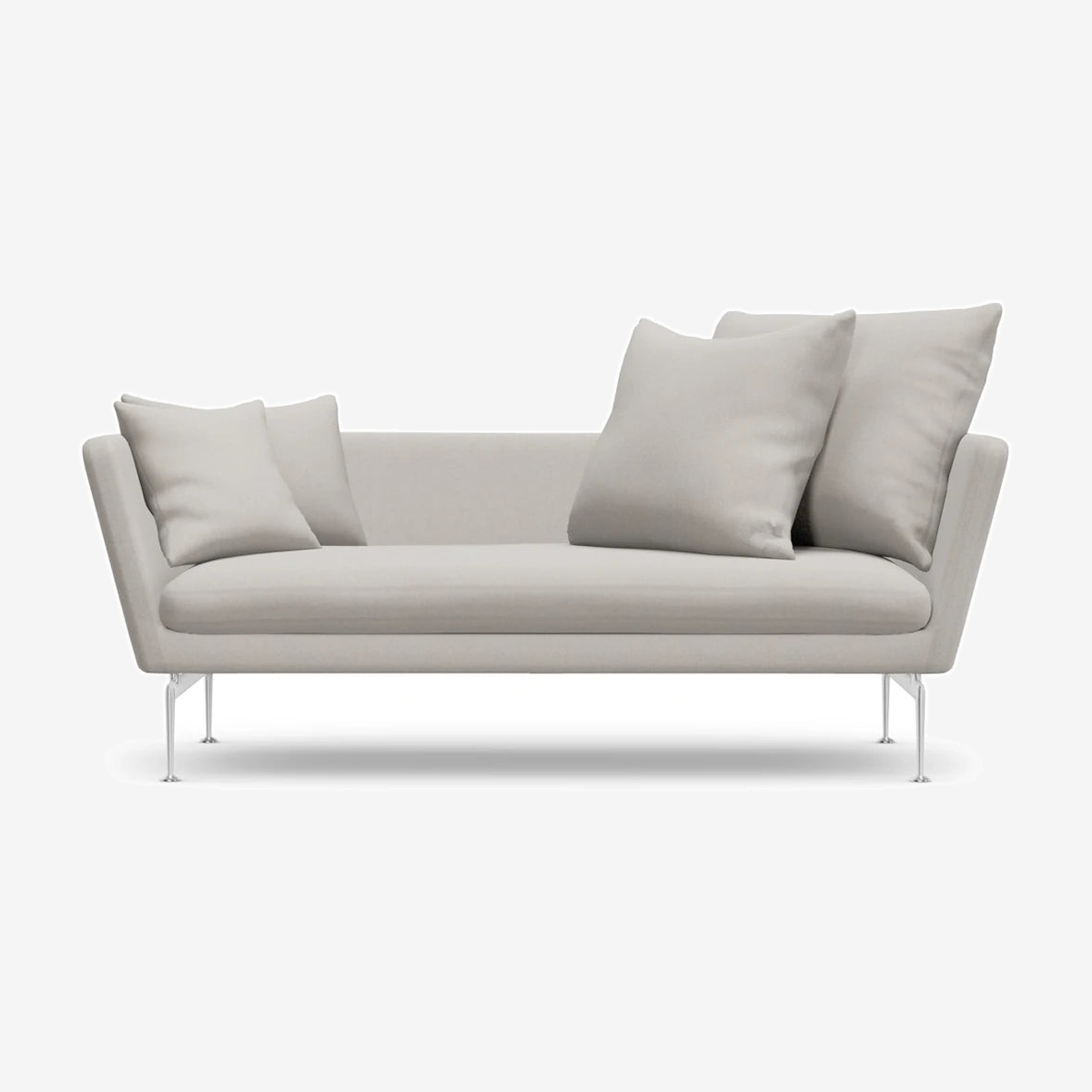 Suita Sofa 2-Seater with Pointed Cushions fabric mello cement