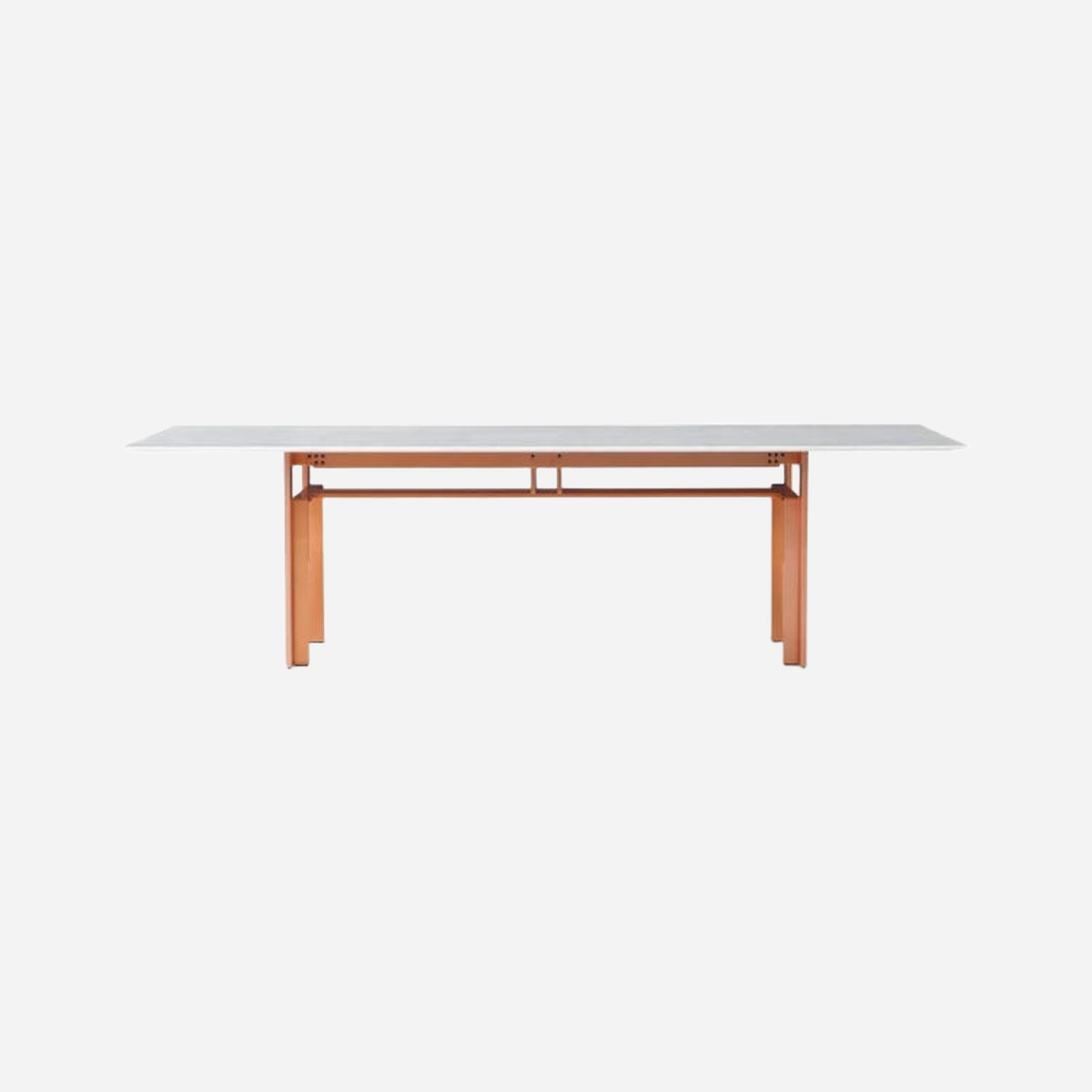 Doge 220 Table - Polished Coppered Aluminium Base / Float Glass Top