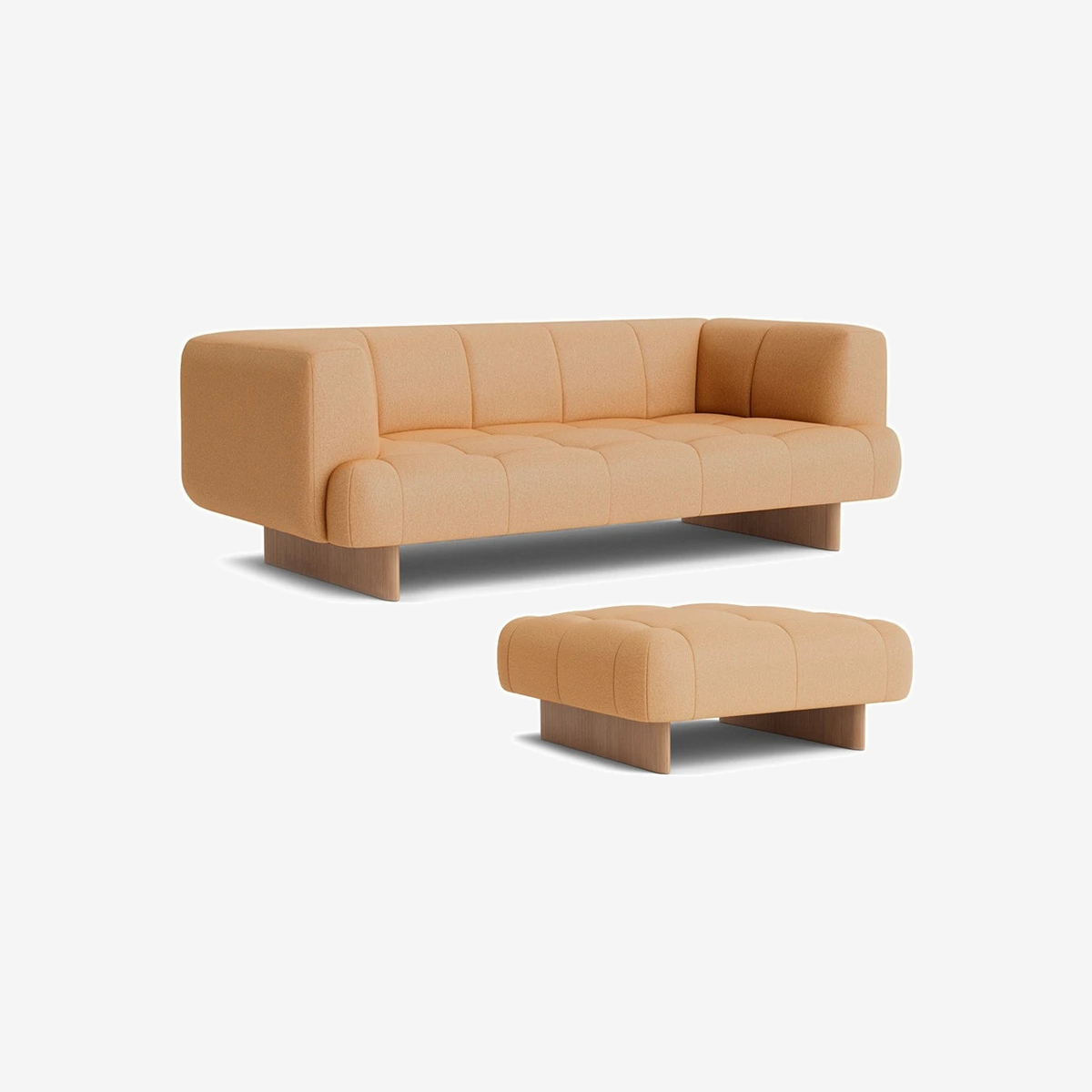 Quilton Lift 2 Seater & Ottoman Oak-Naveli 0443