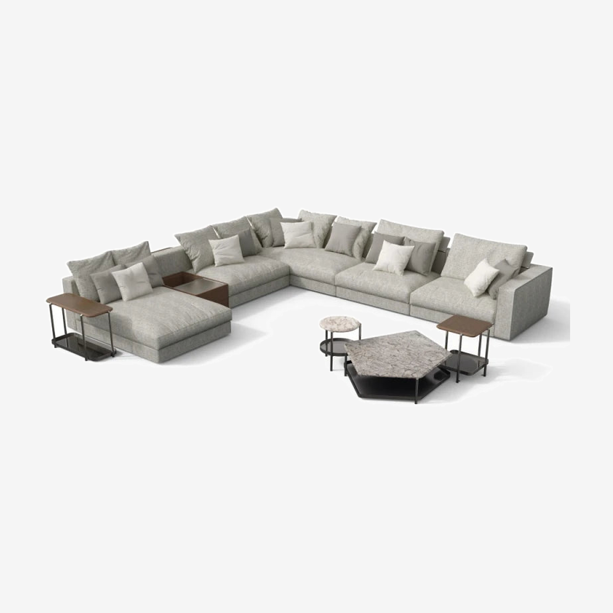 Skyline Sofa - Cat.D San Diego 5037 Argento