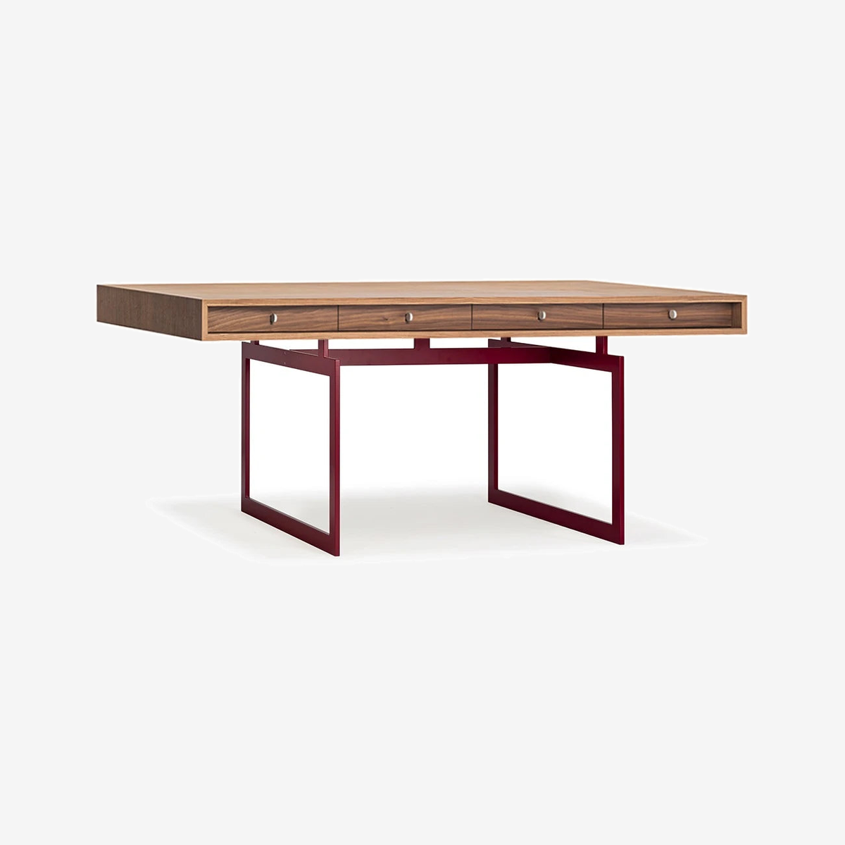 Office Desk Walnut-Japanese Red