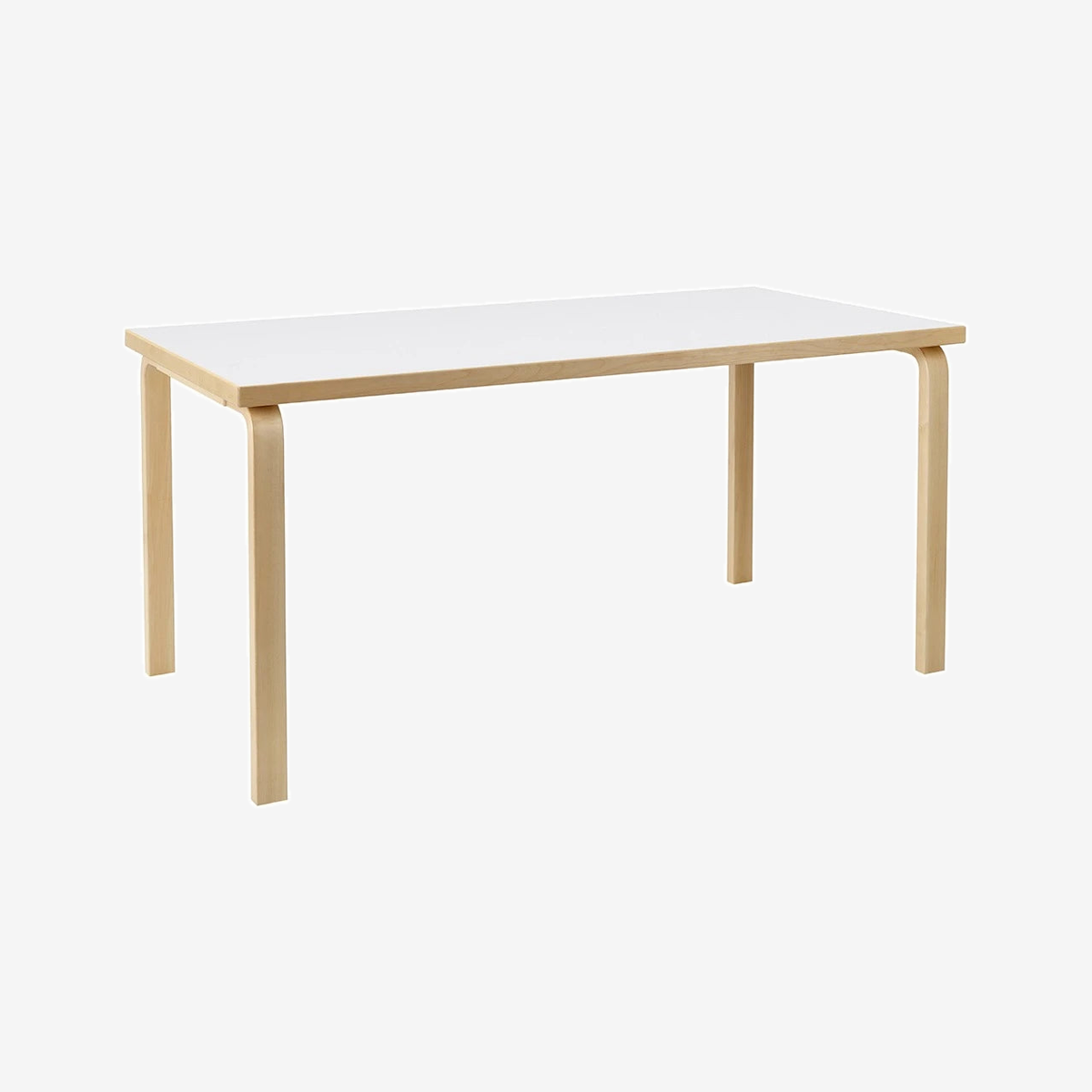 Aalto Table 81A 150 x 75 White Laminate-Birch