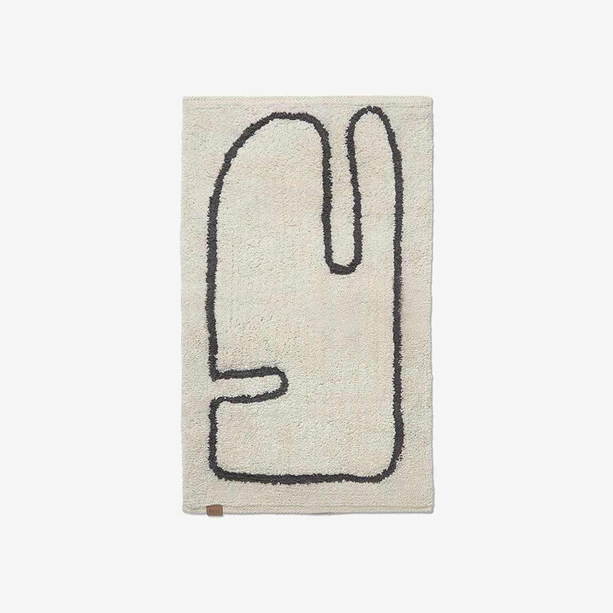Lay Washable Mat Off White/Coffee