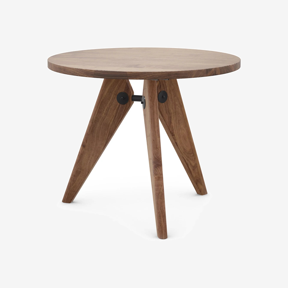 Prouve Table Gueridon Ø90 American Walnut