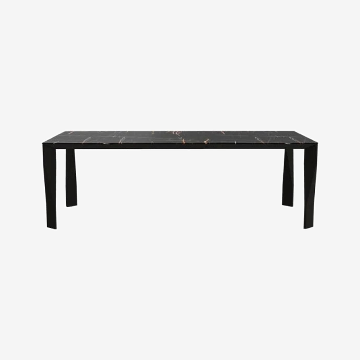 Diamond Table - 200 x 100 Sahara Noir / Lacquered Matt Black
