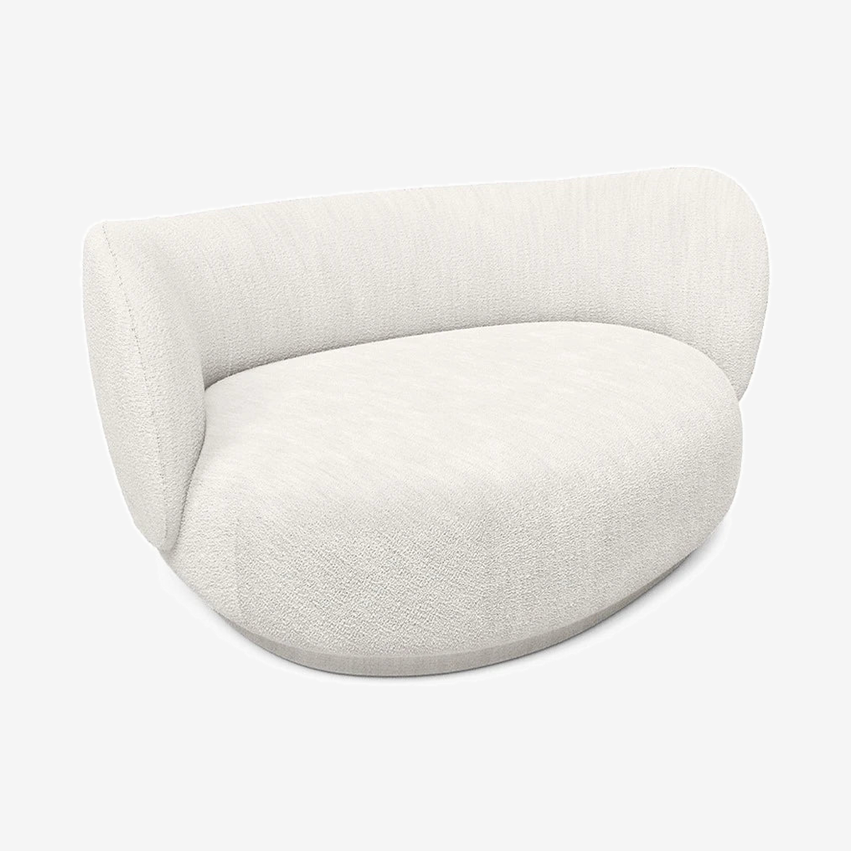 Rico Curve Bouclé Off-White