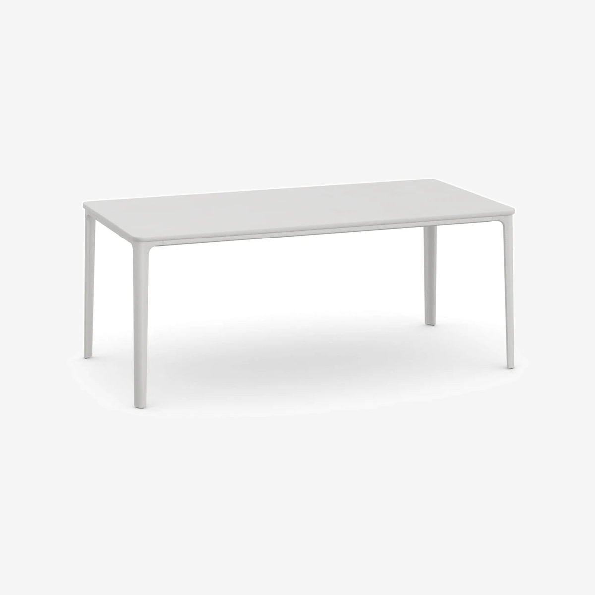 Plate Dining Table 90 x 180 White-White
