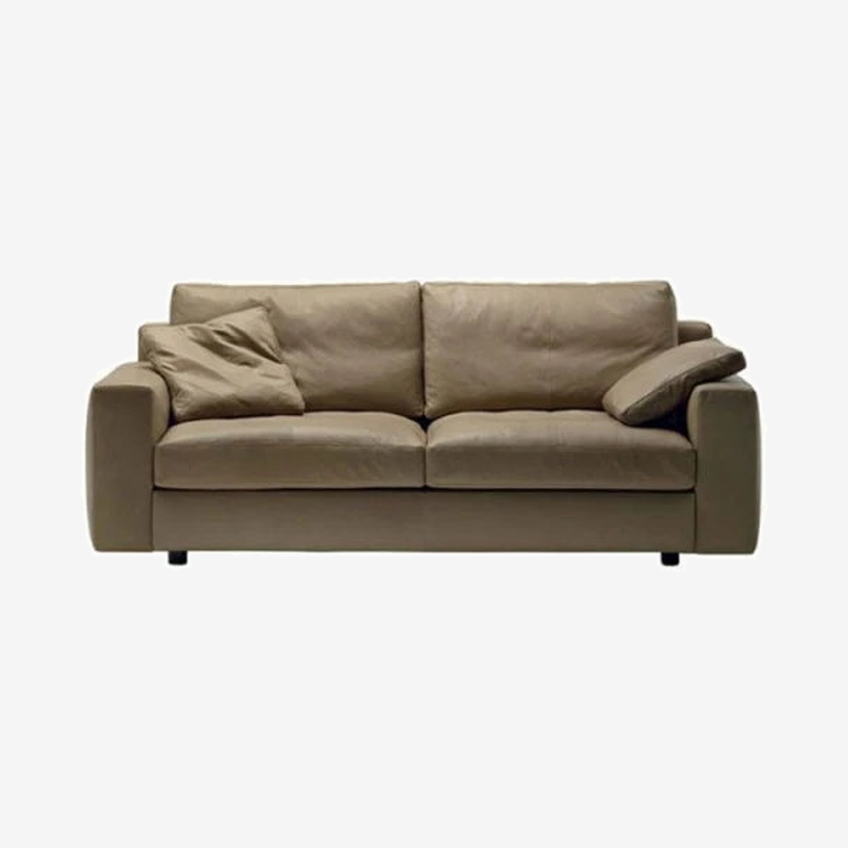Massimosistema 2-Seater Sofa Large Plus - Leather Frau SC 33 Travertino