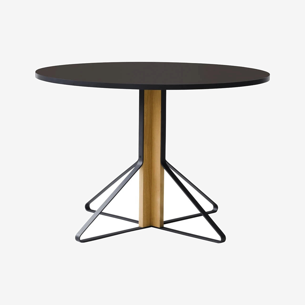 REB004 Kaari Table Black Linoleum-oak