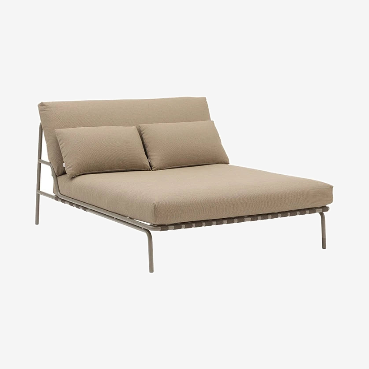 Settle Outdoor Lounge Bed Taupe/Weave5