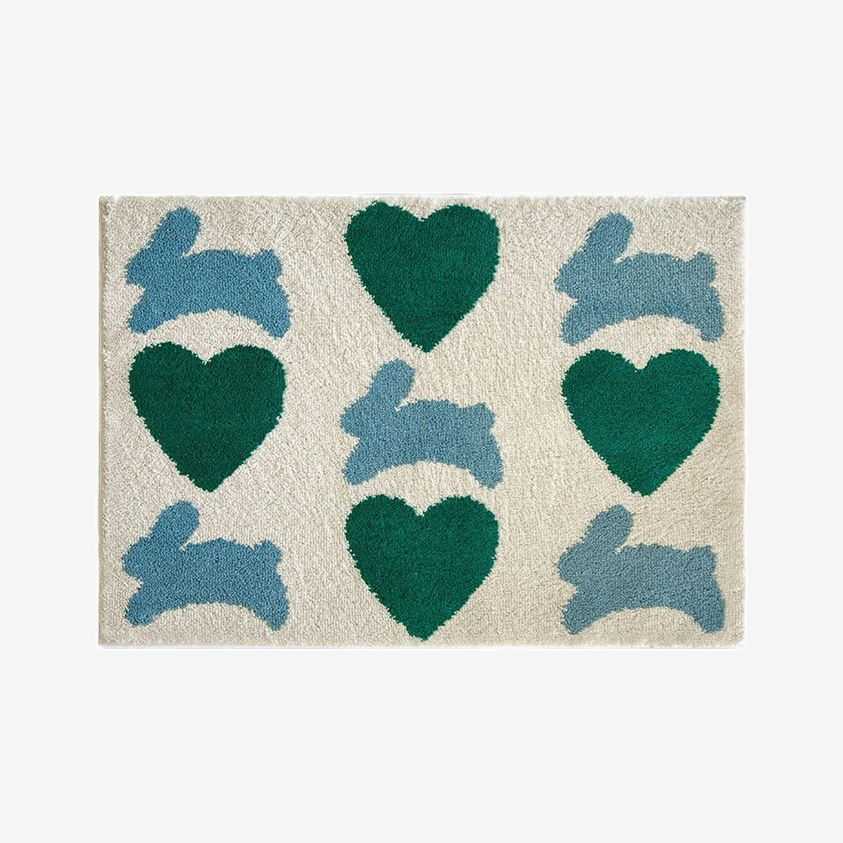 Bunny Bunny Blue Door Mat