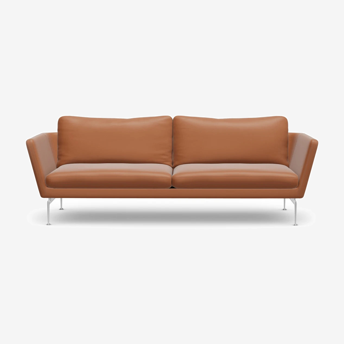 Suita Sofa 3-Seater Classic Back Cushion Leather Premium Cognac