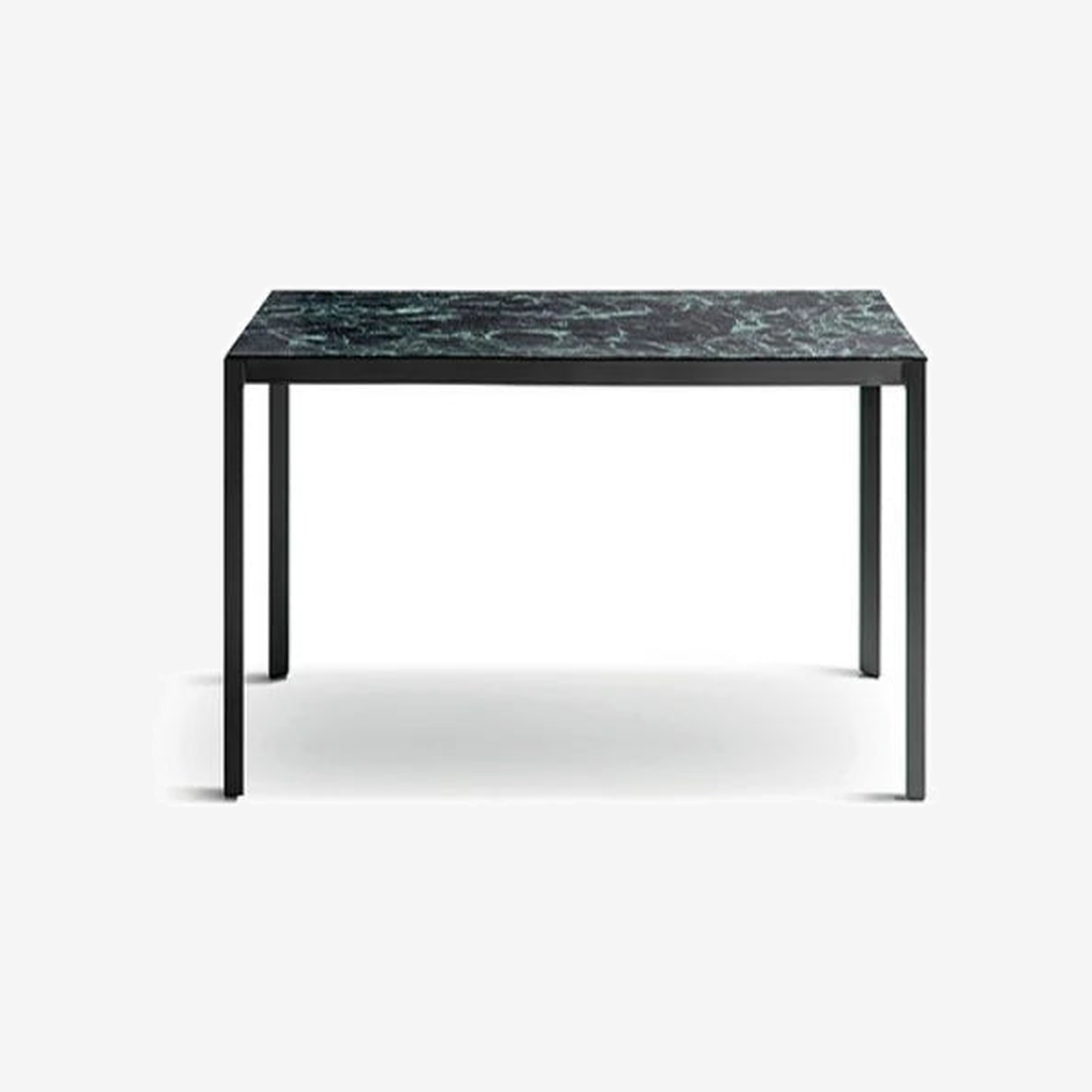 Half a Square Table - Marble Verde Alpi / Pewter