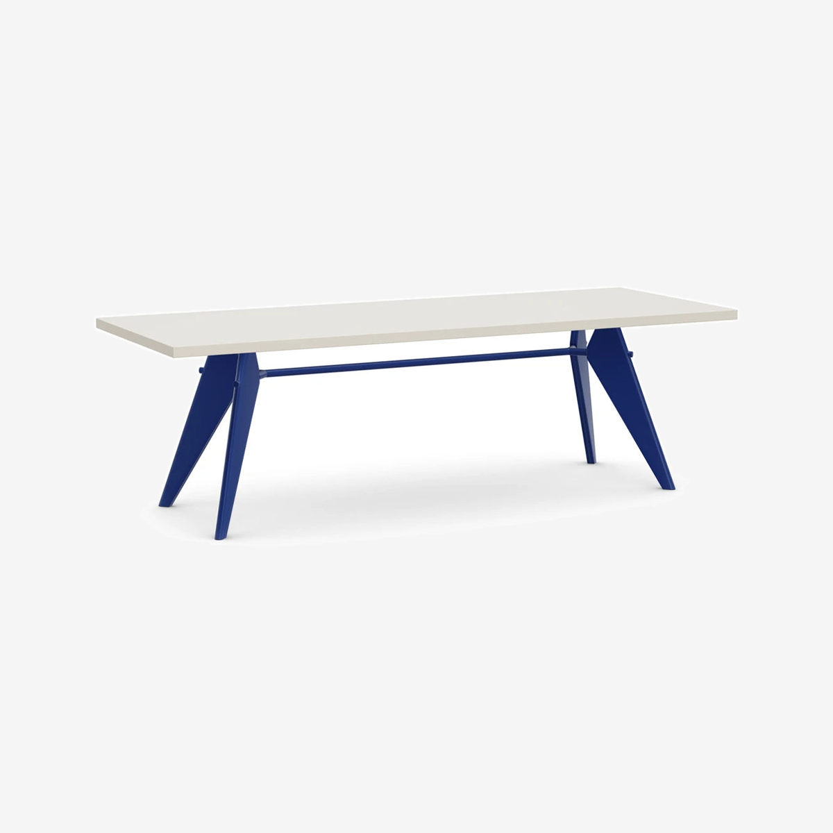 EM Table 240 x 90 Ivory HPL-Bleu marcoule smooth