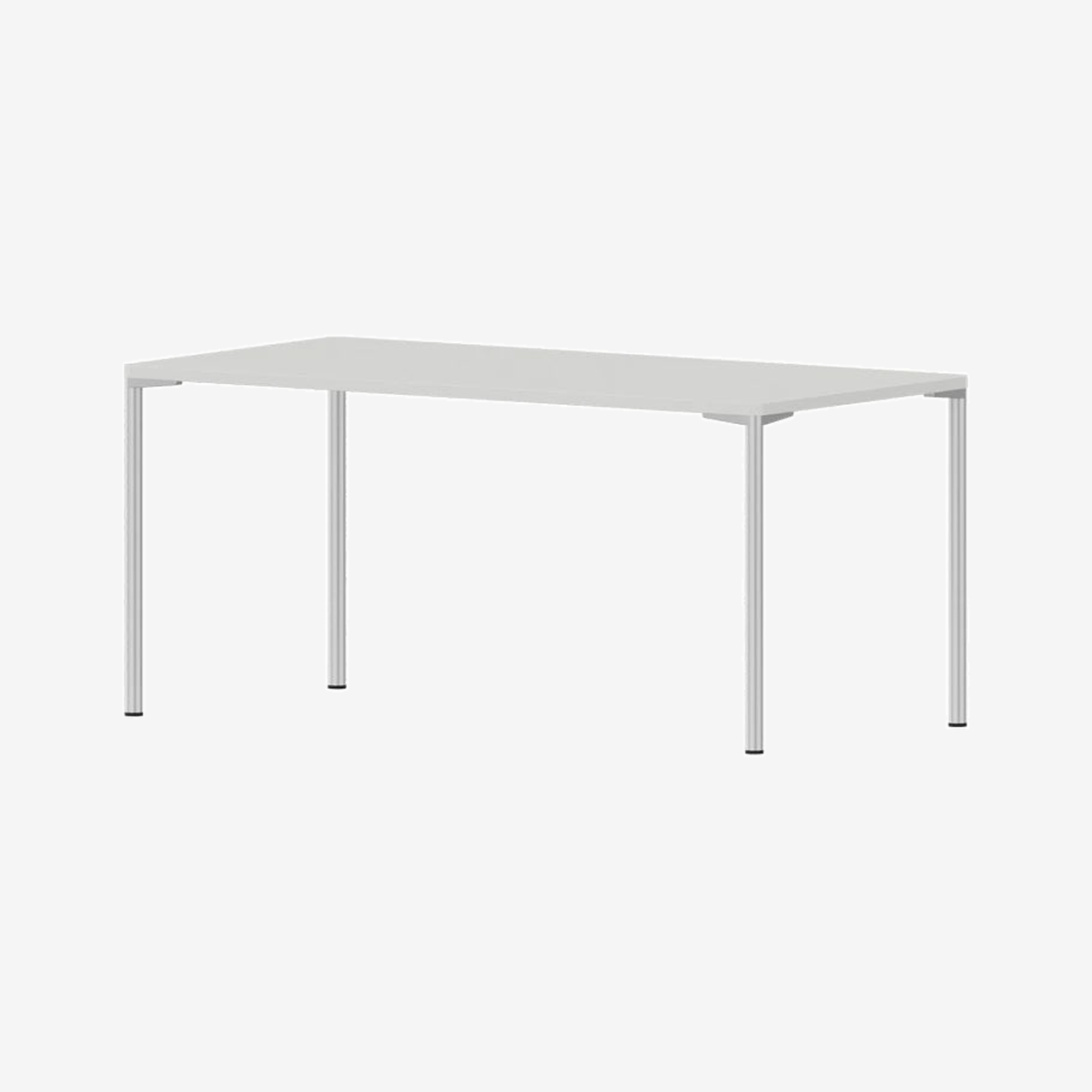 Appetit Table White Laminate Polished Aluminium 1600 Dining Table