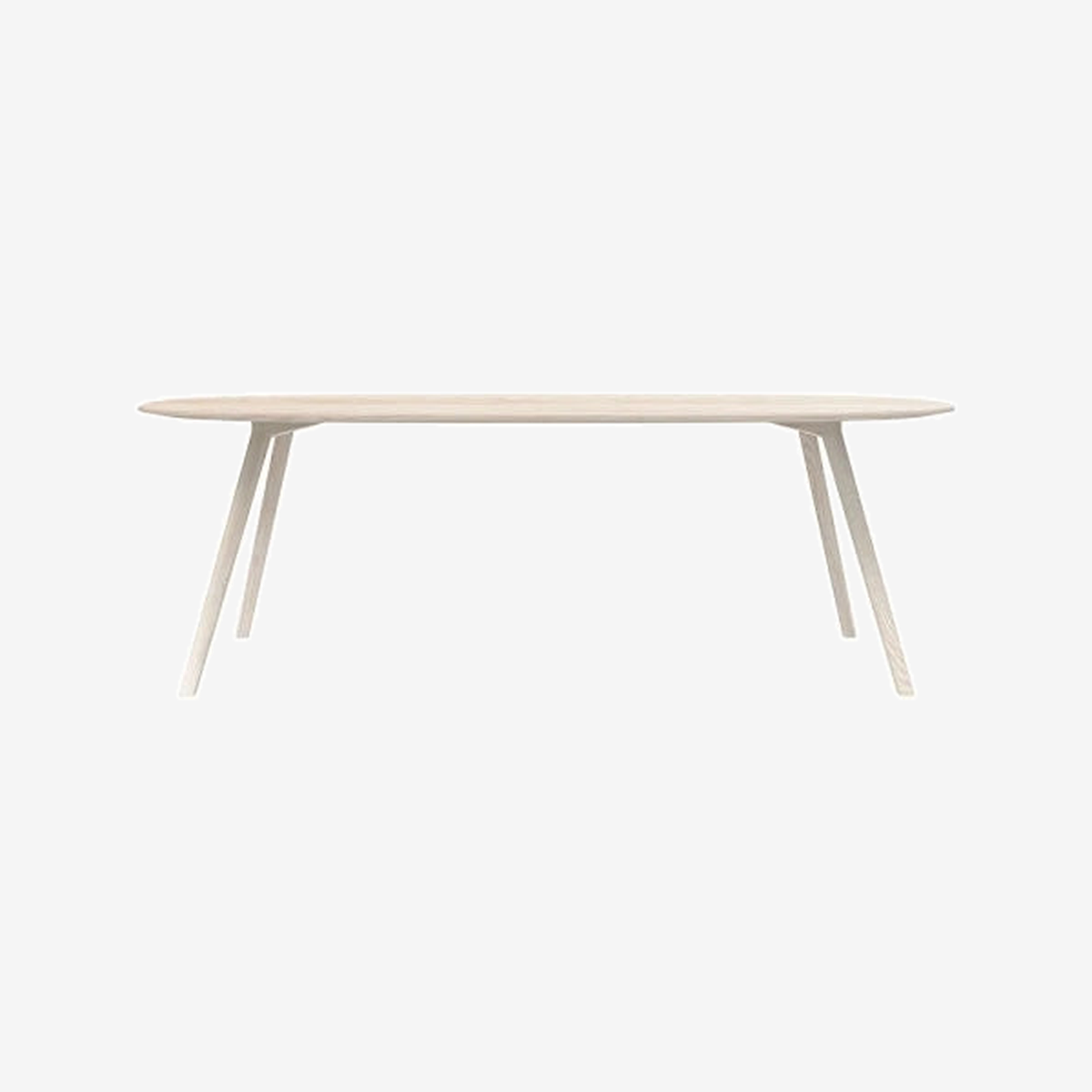 Meyer Oval Table - Waxed Ash with White Pigment