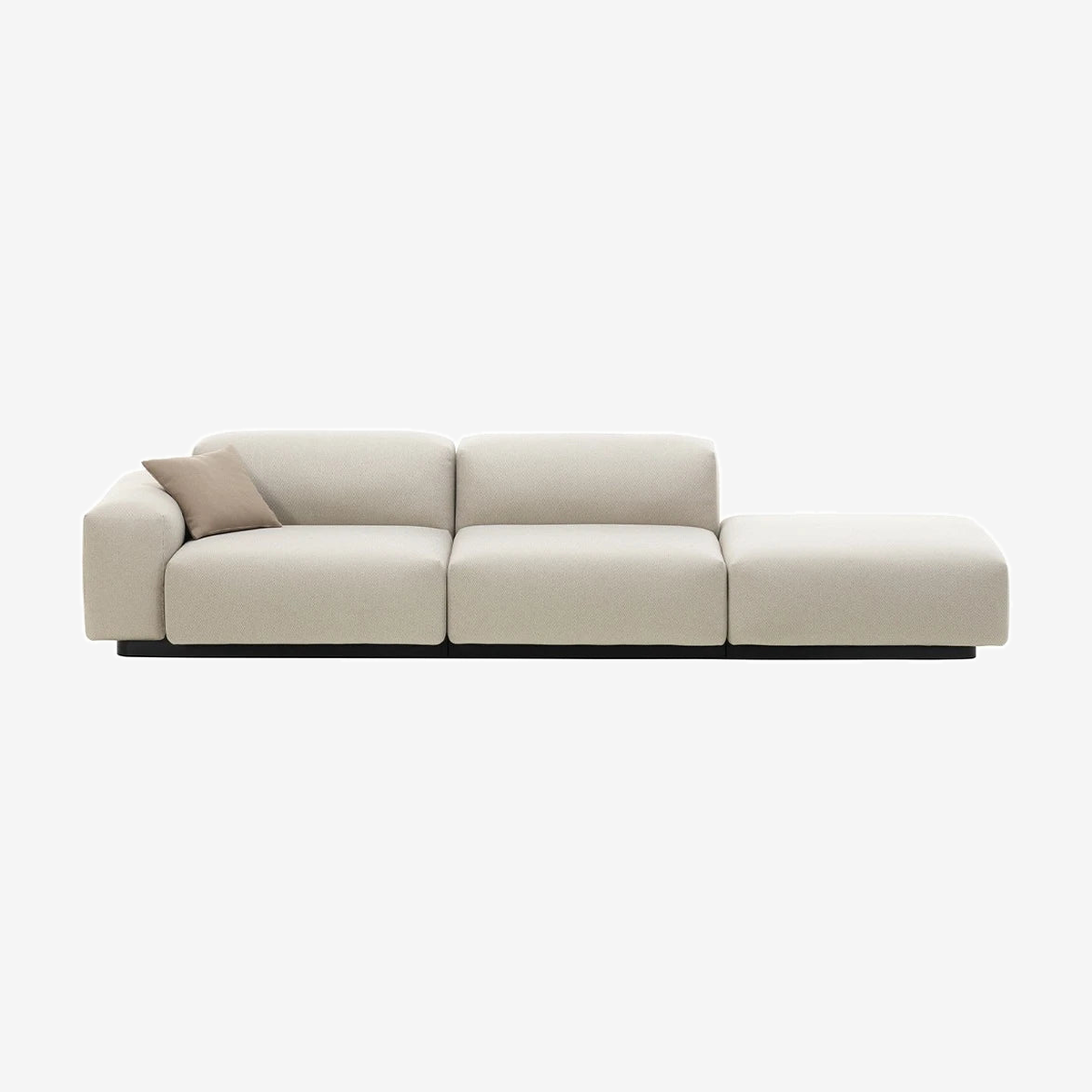soft modular sofa 3-seater fabric laser RE warm grey-cream