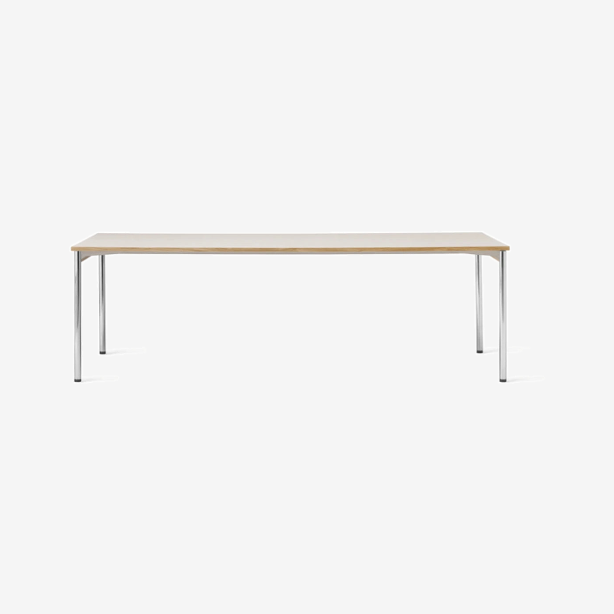 Co Table 240 x 100 Chrome Laminate Creme