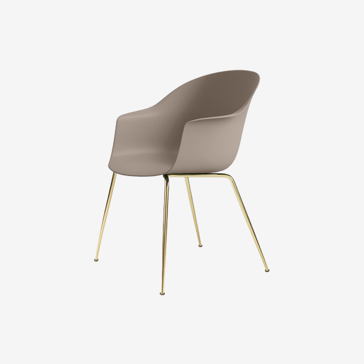 Bat Dining Chair Brass Frame/New Beige