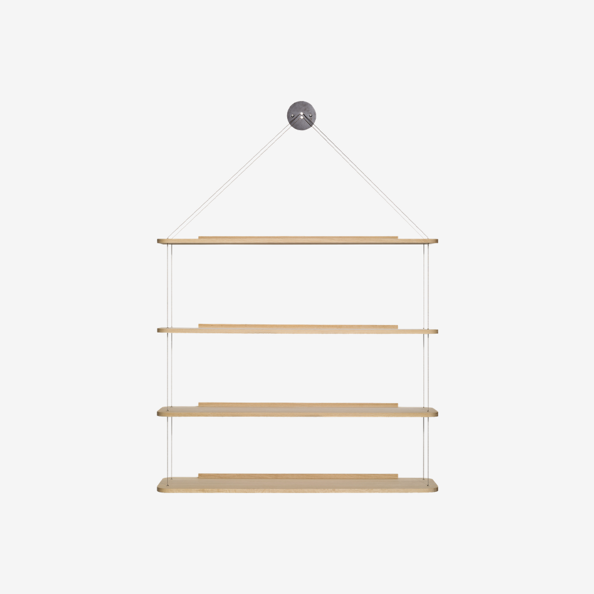 LIBRERIA PENSILE WIRE BOOKCASE - LACQUERED OAK