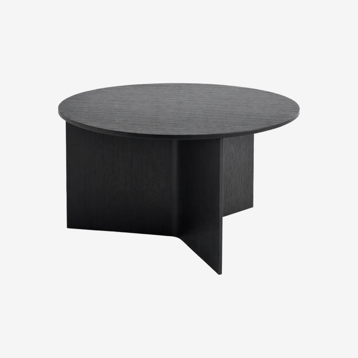 Slit Table Wood Round XL Black