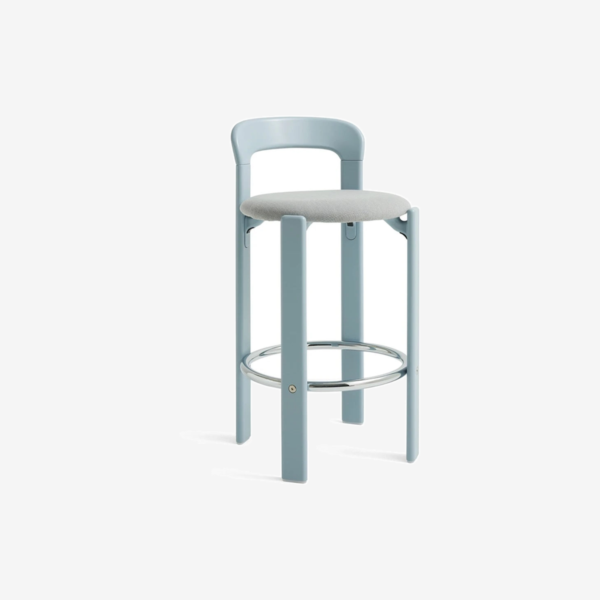 Rey Bar Stool Low Slate Blue - Uph. Steelcut Trio 113