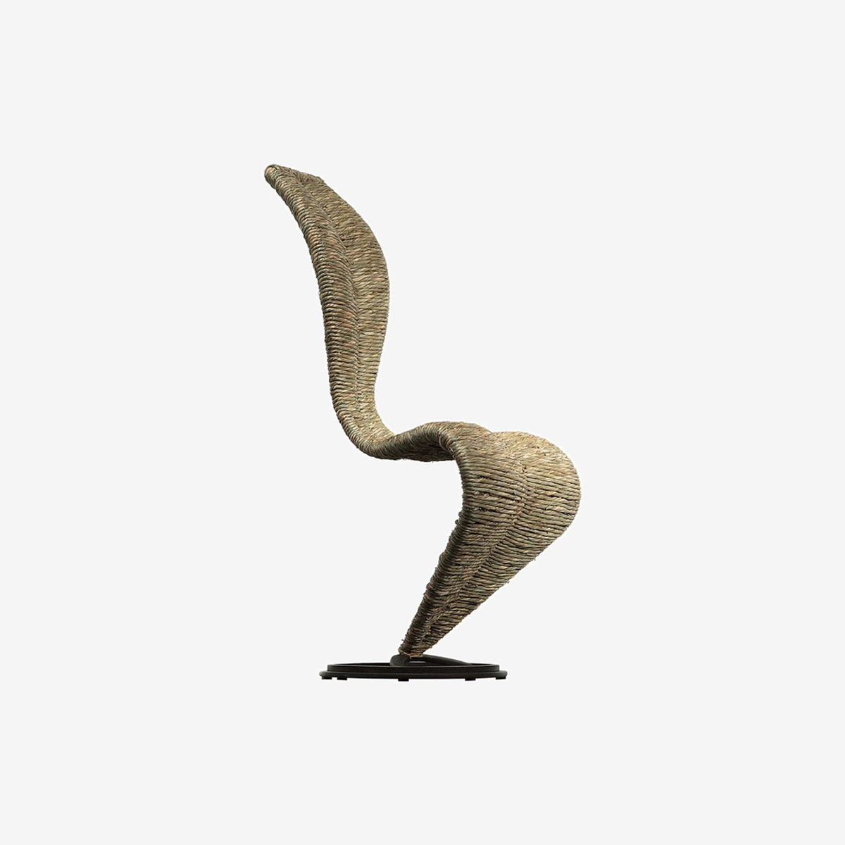 S-Chair woven marsh straw