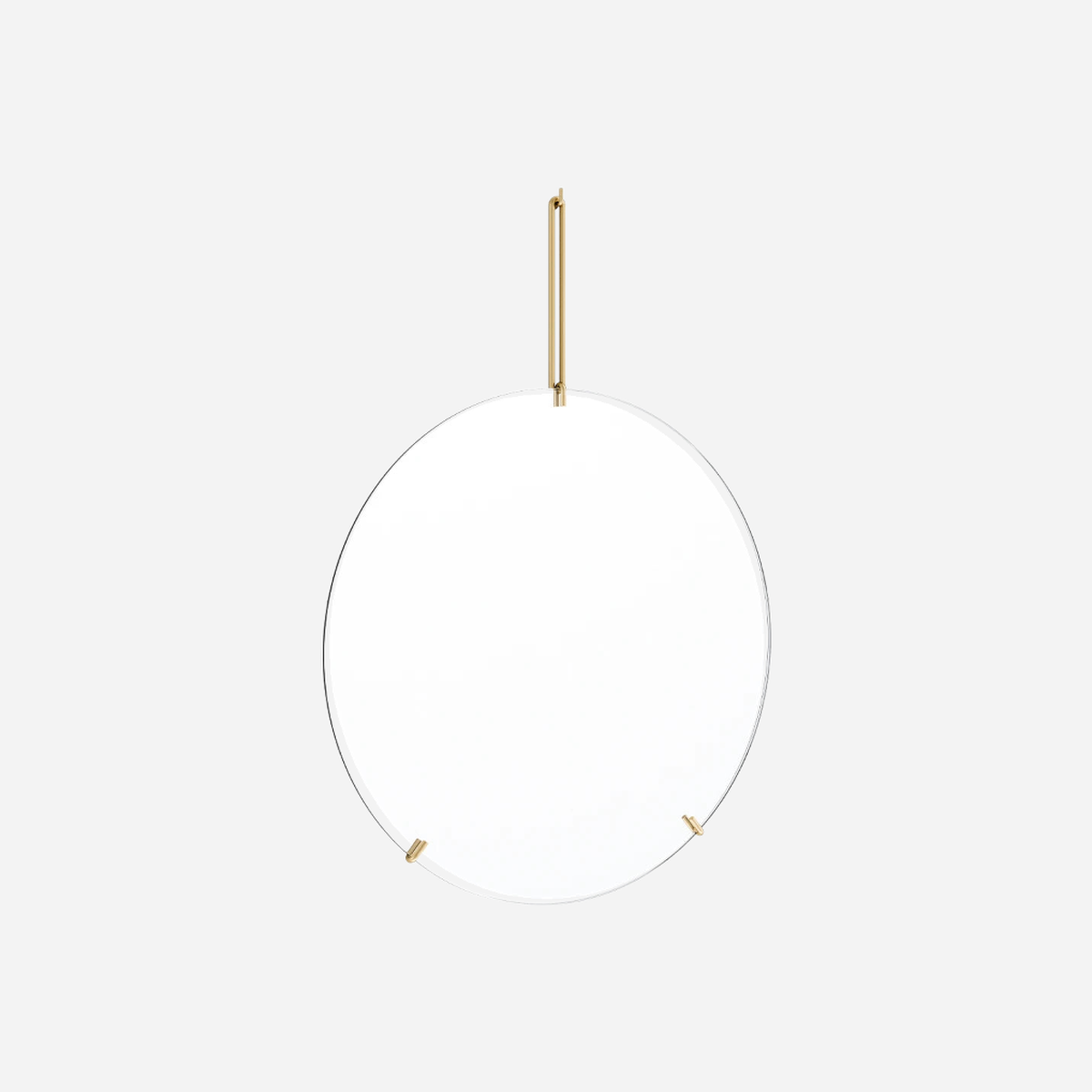 wall mirror 50Ø brass