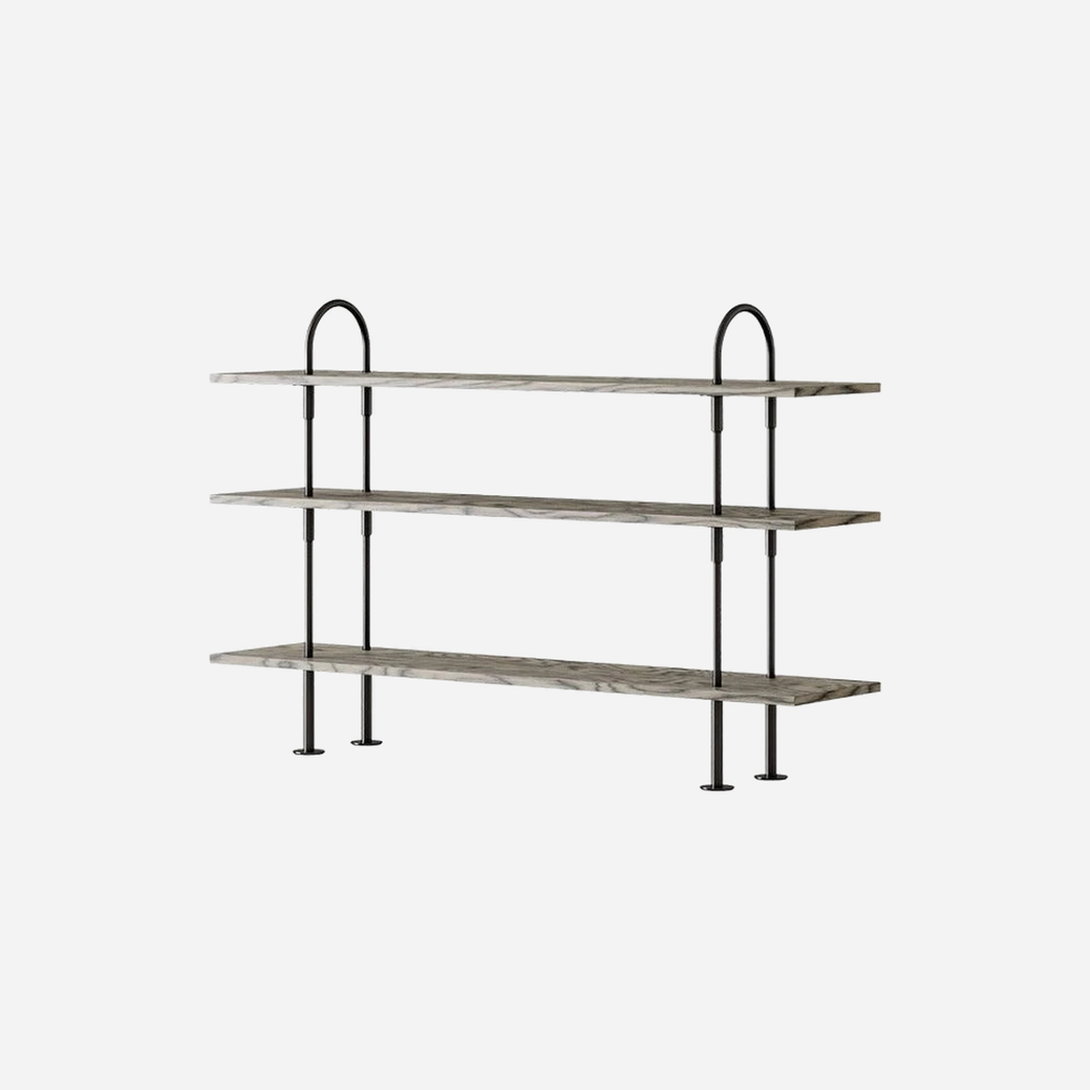 Keen Shelving System 160 x 105 Black Brass/ALPI Sottsass Gray