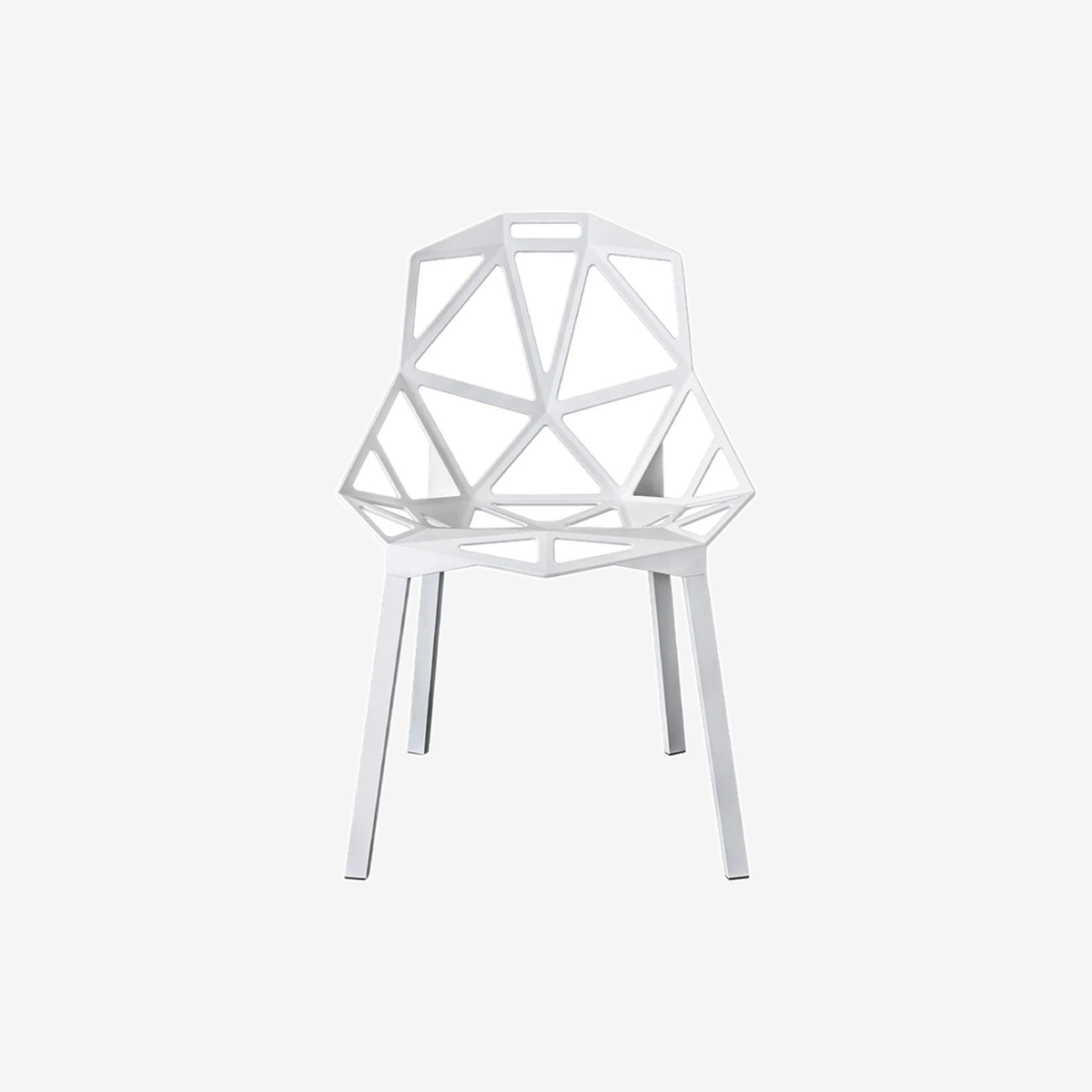 Chair One 4legs White-Chrome