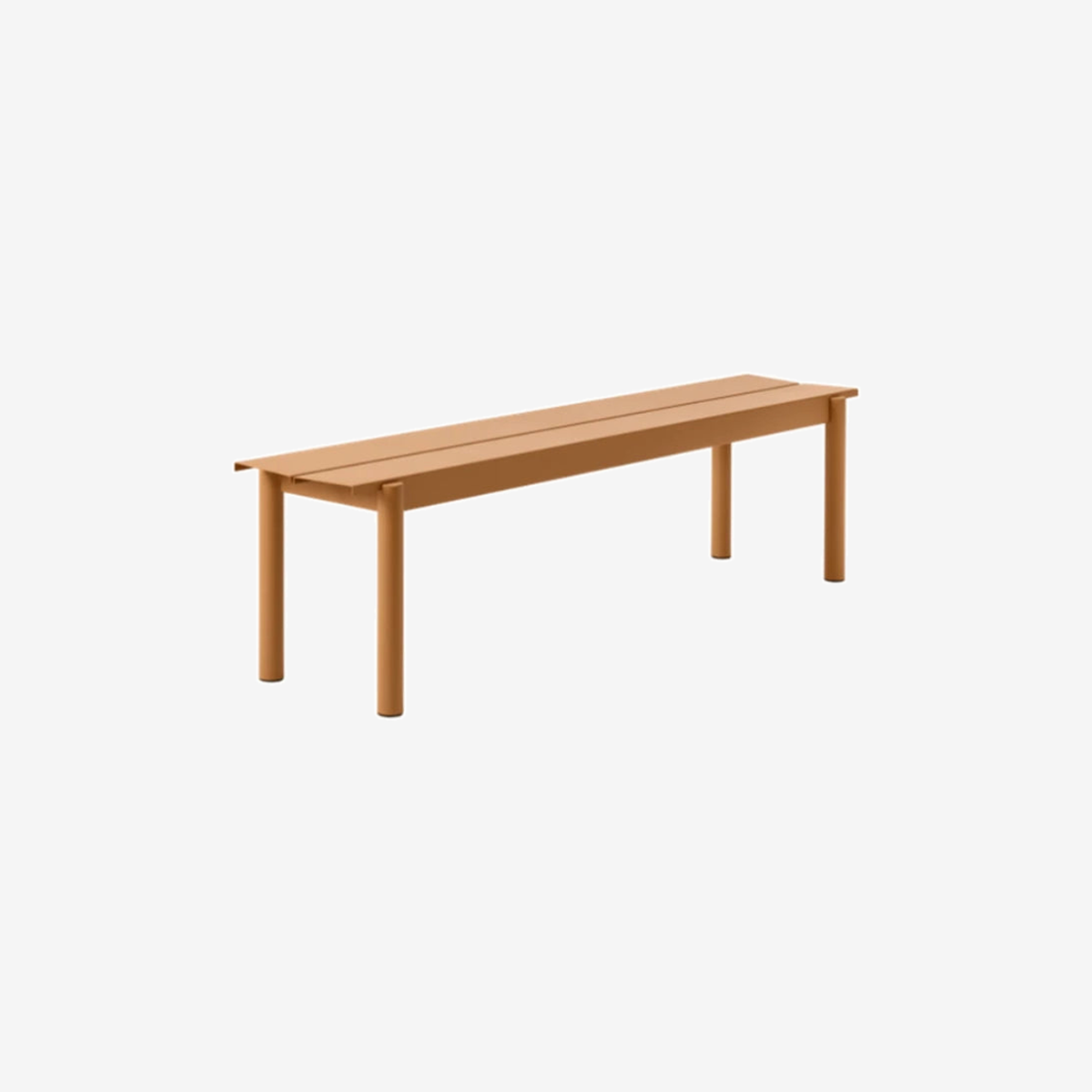 Linear Steel Bench Burnt Orange 1700
