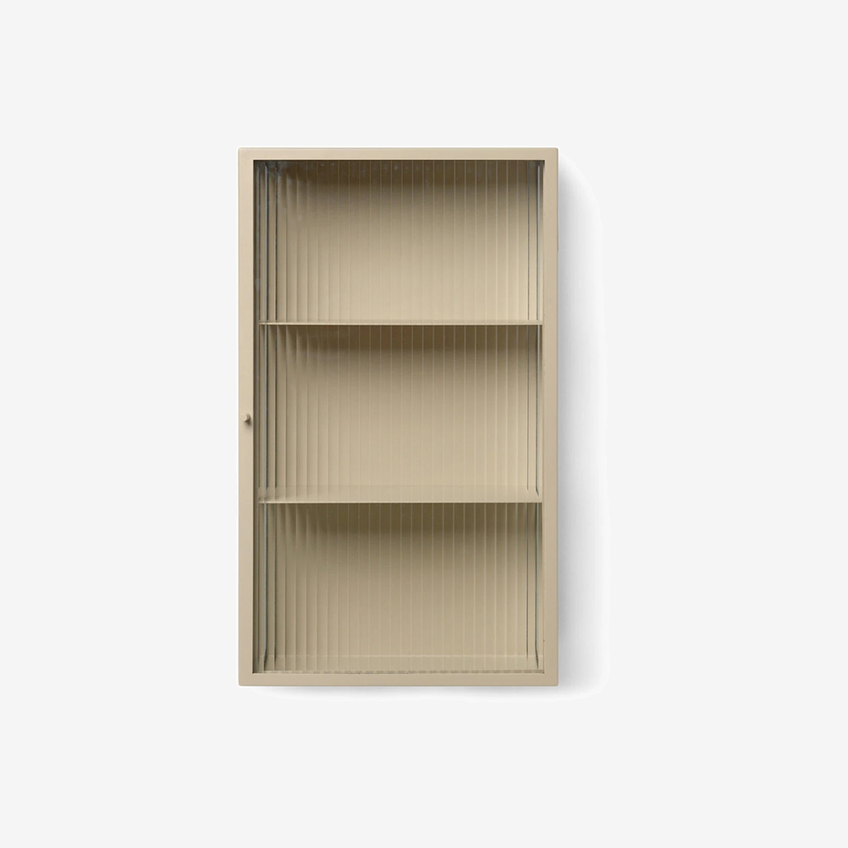 Haze Wall Cabinet Reeded Glass Cashmere